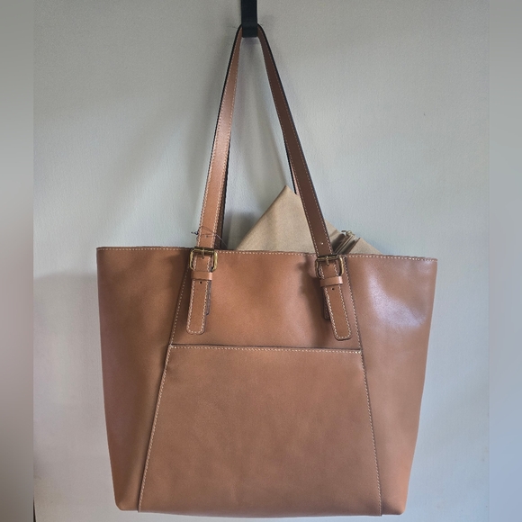 Patricia Nash Arlia Leather Tote with Dustbag NWT Hazelnut Color - Picture 2 of 6